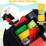 Costzon Toddler Ride On Toys, Foot-to-Floor Sliding Car with Steering Wheel, Music & Under-Seat Storage, Kids Push Ride-Ons, Baby Ride On Toys for Boys Girls 19-36 Months (Police Theme)