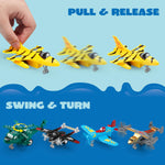 JOYIN 16 Pcs Pull Back Airplane Toys, Boys Plane Playset, Aircraft Incl Helicopter, Fighter, Bomber, Gifts for Toddler Kids 3+ Years Old, Treasure Box Toys for Classroom