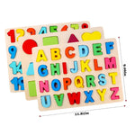 Wooden Puzzles for Toddlers, LENNYSTONE Wood Alphabet Number Shape Puzzles Kids Preschool Learning Toys for Boys Girls Ages 2 3 4 5 Year olds