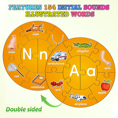 SmarLearnio Alphabet Puzzle, ABC Puzzles for Toddlers, Alphabet Learning Toys for Kids Ages 3-5, Pre-k Lowercase Uppercase Letter Game, Kindergarten Classroom Must Haves Preschool Learning Activities