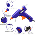 Hot Glue Gun Kit: Mini Hot Glue Guns Kit with 20 Sticks Melt Glue Gun Craft for Kids School DIY Arts Home Quick Repairs (2 Pack)