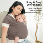 KeaBabies Baby Wrap Carrier - All in 1 Original Baby Carrier Newborn to Toddler Sling, Easy to Wear, Hands Free Bonding, Lightweight, Breathable Infant Wraps (Copper Gray)