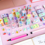 35PCS Cute Animal Erasers for Kids, Count Bulk Pack, Assorted Designs, Back to School Supplies
