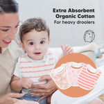8-Pack Organic Baby Bibs for Boys, Girls - Soft Cotton Drooling and Teething Baby Bibs, Baby Girl Bibs, Baby Boy Bibs, Baby Drool Bibs for Baby Girl, Boy, Newborn Infant Bibs (Sweet Charm)