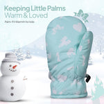 SAGA SPORTS Waterproof Toddler Mittens for Boys & Girls – Warm Fleece Baby Winter Gloves, Toddler Snow Gloves for Kids Ages 6–24 Months & 2–4 Years, Soft Windproof Infant Mittens for Cold Weather