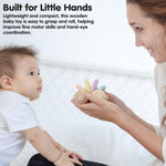 PlanToys® Wooden Baby Push Toy Car | Montessori Toy for Infants | Wooden Baby Toy with Flexible Body | Sensory & Motor Skill Development Toy for 6+ Months