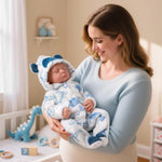 BABESIDE Reborn Baby Dolls Boy, 20 Inch Lifelike Newborn Real Life Poseable Realistic Doll for Boy Soft Vinyl and Cloth Body Baby Dolls with Clothes and Toy Gift for Kids Age 3+