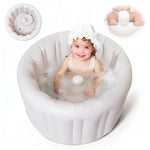 Hantaiwan Inflatable Baby Bath Seat for Sitting Up XL, Inflatable Soft Tub for 24-36 Months, Anti - Collision with Temperature Sensing, Portable Toddler Bath Support for Home & Travel