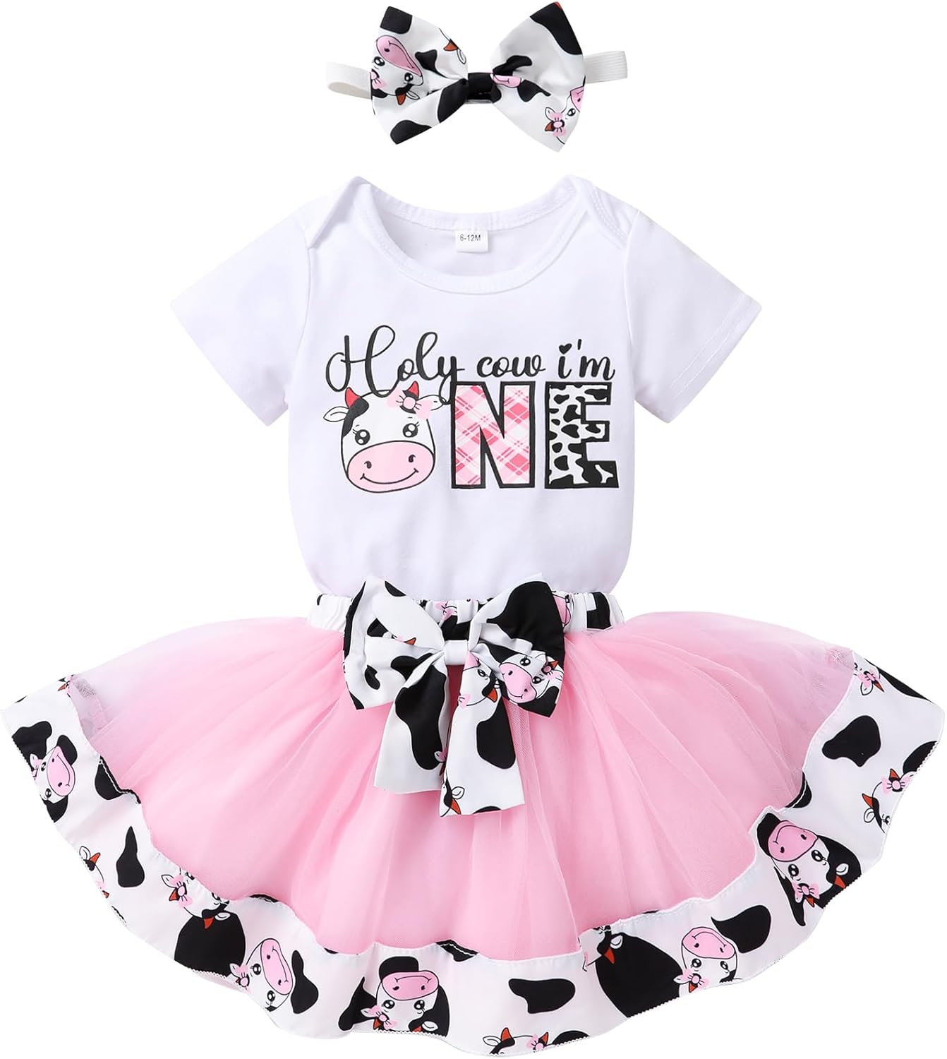 Newborn Baby Girls My 1st Birthday Dress Infant Shiny Printed Sequin Bowknot Tutu Princess Dress