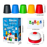 Pairez Toys Quick Stacking Cups Game for Kids - Classic Matching Speed Cup With 24 Cards & 30 Cups - Parent-Child Interactive Family Game for Party or Travel