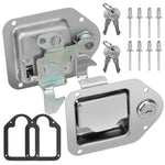BAUMFEUER Truck Tool Box Latch Replacement Stainless Steel Toolbox Paddle Lock Replacement Handle with Keys for Truck, RV, Trailer, UTV, ATV Box (2 Pack)