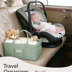 DADADEER Baby Diaper Caddy Organizer, Portable Nursery Storage Basket for Newborn Essentials, Changing Table & Car Caddy Organizer, Gift for Baby Shower, Registry Must-Have for Boy Girl, Green