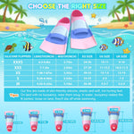 Gintenco Swim Fins, Kids Swim Training Fins for Lap Swimming, Travel Size Flippers with Mesh Bag, Silicone Swimming Fins for Kids Teens Adults Women Men (CH13, XS(Jr 13-1.5))