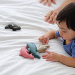 PlanToys® Dolphin Wooden Montessori Imaginative and Creative Play Toy | Language Development, Social Interaction and Early Coordination Activity | Eco Friendly Animal Figurine for Meaningful Play