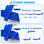 LJZJ 3 Pack Airplane Launcher Toys, 2 Flight Modes LED Foam Glider Catapult Plane, Outdoor Flying Toy for Kids, Birthday Gifts for Boy Girl 3+ Year Old, B-Day Party Supplies