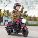 Costzon Toddler Motorcycle, 6V Battery Powered Electric Motorcycle with Detachable Training Wheels, Soft Start, Headlights & Music, Kids Motorcycle Ride on Toy for Toddlers Boys Girls 18+ Months(Pink)