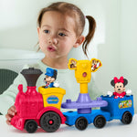Fisher-Price Little People Toddler Toy Disney Jr Mickey & Minnie Musical Train with 2 Figures for Pretend Play Kids Ages 18+ Months