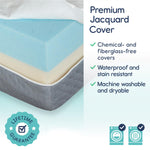 Hiccapop Baby Crib Mattress, Waterproof, Dual Sided Foam Baby Mattress, Firm Side for Babies, Soft Memory Foam Side for Toddlers, Made in USA
