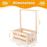 Wooden Baby Basket with Handle - Newborn Gift Box for Boy or Girl, Nursery Storage Crate, Baby Shower for New Parents