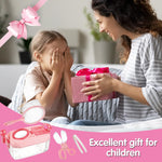 Biubee Bug Catcher for Kids - Sturdy Kid Bug Catching Kit Gifts with Butterfly Net Collector Insect Catcher Tweezer, Pink Kids Bug Habitat Outdoor Explorer Kit for Girls Age 3 4 5 6 7 8, 8Pcs, Pink