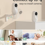 Momcozy Video Baby Monitor, 1080P 5" HD Baby Monitor with Camera & Wall Mount, Infrared Night Vision, 5000mAh Battery, 2-Way Audio, Temperature Sensor, Lullabies, 960ft Range, Ideal for New Moms, BM01