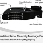 Pregnancy Massage Cushion & Headrest for Bed,Full Body Maternity Pillow with Belly and Breast Support,Prenatal Bolster for Relaxing,Ideal for Prone Massage After Breast Surgery & During Pregnancy