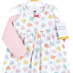 Hudson Baby Baby Girls' Cotton Dress and Cardigan Set