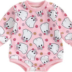 Baby Girl Boy Crewneck Sweatshirt Long Sleeve Romper Oversized Sweater Bodyusuit Pullover Tops Clothes