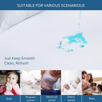 Moonsea Queen Size Mattress Protector Waterproof,Mattress Cover Protector, Smooth Top Mattress Protector for Kids, Breathable Skin Friendly and Noiseless Fitted Sheet Queen Size,Polyester