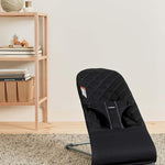 BabyBjörn Bouncer Bliss, Black, Woven, Classic Quilt | 2-in-1 Adjustable Baby Bouncer Seat and Toddler Chair, Newborn to Toddler (8-29 lbs), 4 Positions, Lightweight & Portable