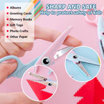 ANJOBIBI,Scissors for Crafting (2-Pack)-Decorative Pattern Edge Craft Scissors,Suitable for Fun DIY Scrapbooking Crafting Projects for Kids Adults (Beige+Pink)