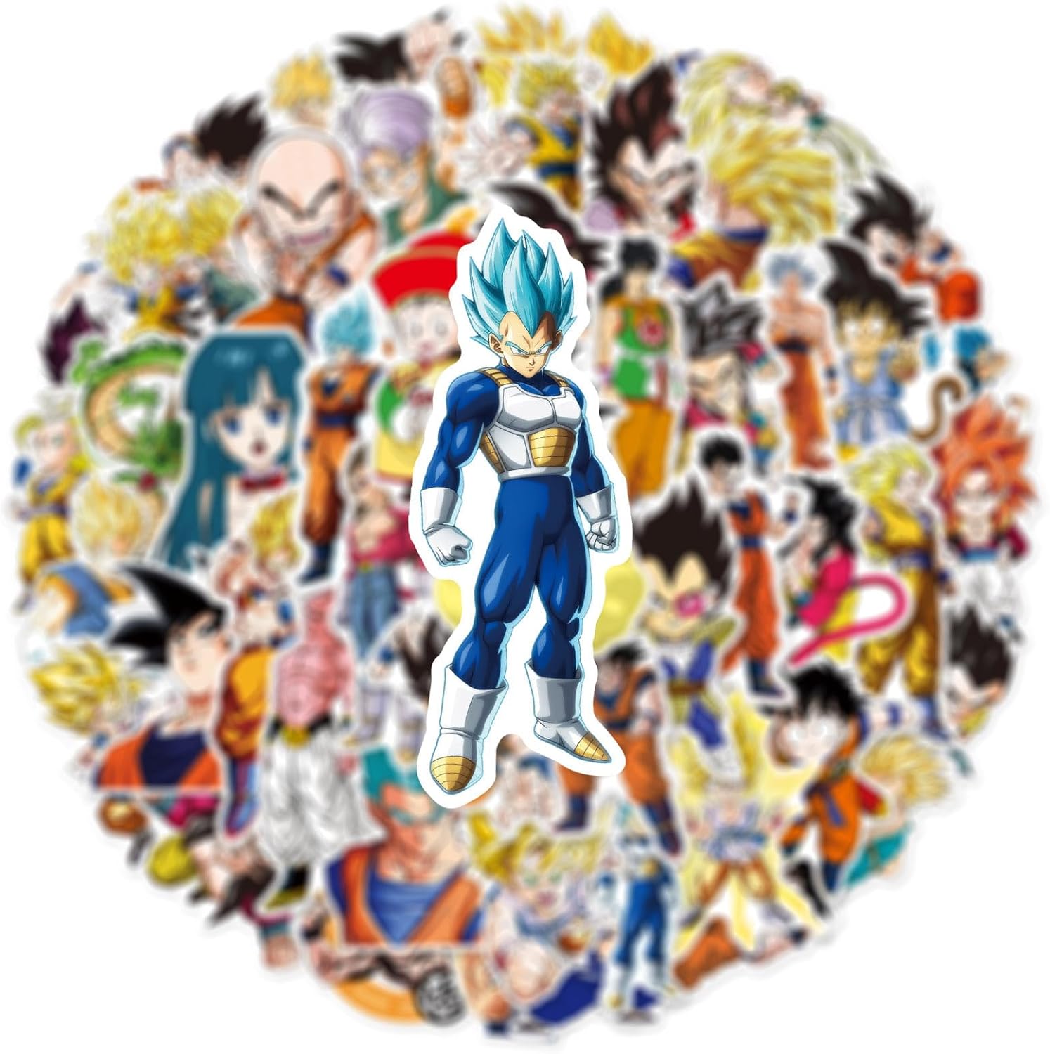 Cool Classic Anime Dragon and Ball Stickers for Water Bottles,Laptop,Birthday Party Supplies Party Decorations Party Favors (Black)