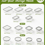 40 Piece Food Storage Containers with Lids(20 Containers & 20 Lids), BPA-Free Plastic Food Containers for Kitchen Storage and Organization, Leak Proof Meal Prep Container, Includes Labels & Pen