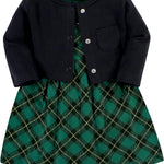 Hudson Baby Baby Girls' Cotton Dress and Cardigan Set