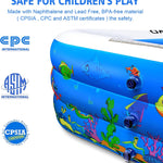 Inflatable Swimming Pool, 120" x 72" x 22" Kiddie Pools, Family Lounge Pools Thickened Above Ground Family Pool for Summer Water Party, Backyard, Garden Lawn, Blue