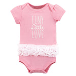 Hudson Baby Unisex Baby Cotton Bodysuits, Tiny Little Love Tutu, 12-18 Months