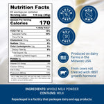 Judee's Gluten Free Whole Milk Powder 5 lb - Non-GMO, rBST Hormone-Free, Gluten- and Nut-Free - Baking, Pantry & Travel Essential for Reconstituting - Powdered Milk - Made in USA