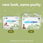 WaterWipes Plastic-Free Textured Clean, Toddler & Baby Wipes, 99.9% Water Based Wipes, Unscented & Hypoallergenic for Sensitive Skin, 60 Count (Pack of 4), Packaging May Vary
