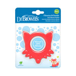 Dr. Brown's Flexees Friends Baby Teether, Orange Fox, 100% Silicone, BPA Free, 3m+