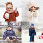 Yvnehcn Baby Boy Mittens Warm Kids Winter Knit Glove Toddler Gloves for Boys Girls 0-3 Years (1-3 Years, Brown-2)