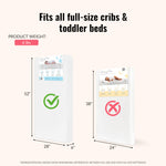 Dream On Me Breathable Full Size Firm Foam Crib and Toddler Bed Mattress, White Floral Cover, 6 Inch