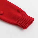 Simplee kids Baby Sweater Valentine's Day Cardigan Embroidery Knit Coat for Winter Spring for 12-18 Months