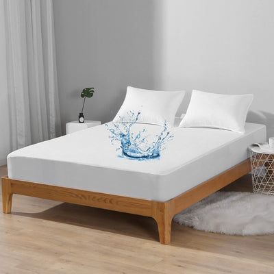 Bedecor King Mattress Protector - Waterproof Fitted Leak Proof Cotton Terry Cover, Washable and Breathable for Adults, Kids, and Pets, Fits 9-18 Inch Deep