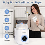 MOMFANN Baby Bottle Washer-19 Min Rapid Wash, Sterilizer and Dryer, All-in-One Cleaner, Bottles, Pump Parts & Baby Essentials for New Parents Gift, Replaces Hand Washing