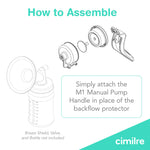 Cimilre M1 Manual Breast Pump Handle, Converts Any Cimilre Collection Kit into a Manual Breast Pump, No Power Needed, Perfect for Travel or As Backup Solution
