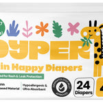 DYPER Baby Diapers Size 4 (24 Count) – Plant-Based, Hypoallergenic, Fragrance-Free & Ultra Absorbent Disposable Diapers for Day and Overnight Skin Protection, Single Pack Size 4 Diapers
