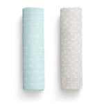 Delta Children 100% Cotton Muslin Baby Receiving Blankets for Girls and Boys – 47x47 Inches (Pack of 2), Neutral Boho