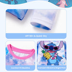 Disney Lilo & Stitch Baby Boys Rash Guard Shirt Long Compression Swim Shirts Summer Fishing Shirt UPF 50+UV Protection Bathing Suit Surf Swimsuit Kids Swimming Top Child Purple Water Shirts 2 Years