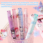 TiaJaMi 5 Pcs Cartoon Ballpoint Pens, Cute Gel Pens, Features a Spring-Loaded Nib Design With a Soft Silicone Protective Sleeve on the Grip Section.