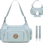 Puffer Crossbody Bags for Women Mom Large Diaper Bag Purse with Wipes & Trash Dispenser Cross Body Purses Messenger Bags